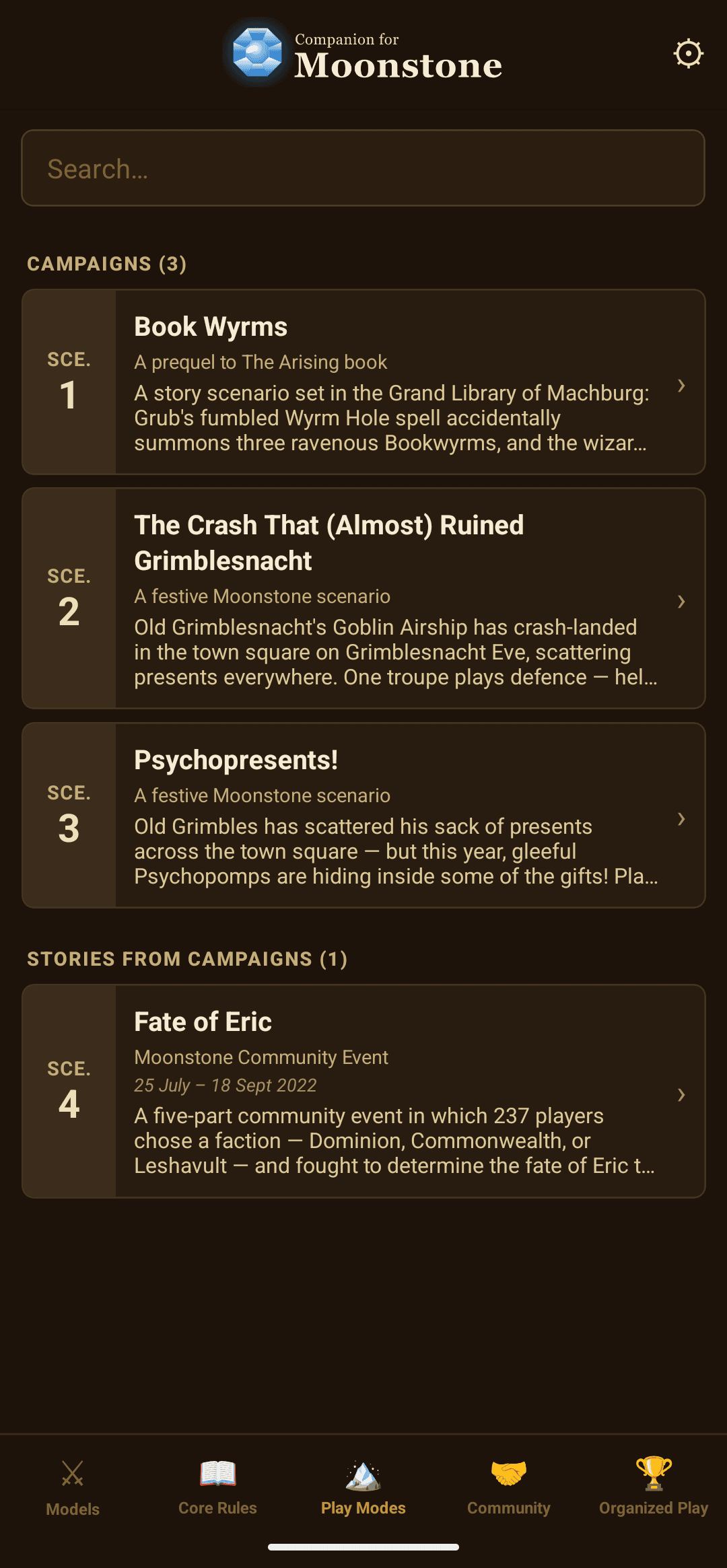 Play modes