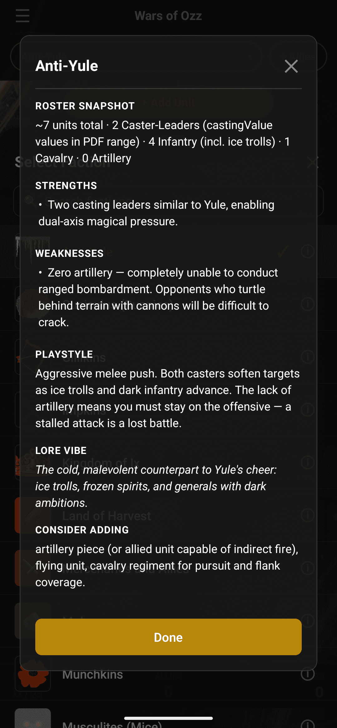 Faction overview: roster snapshot, strengths, weaknesses, and playstyle